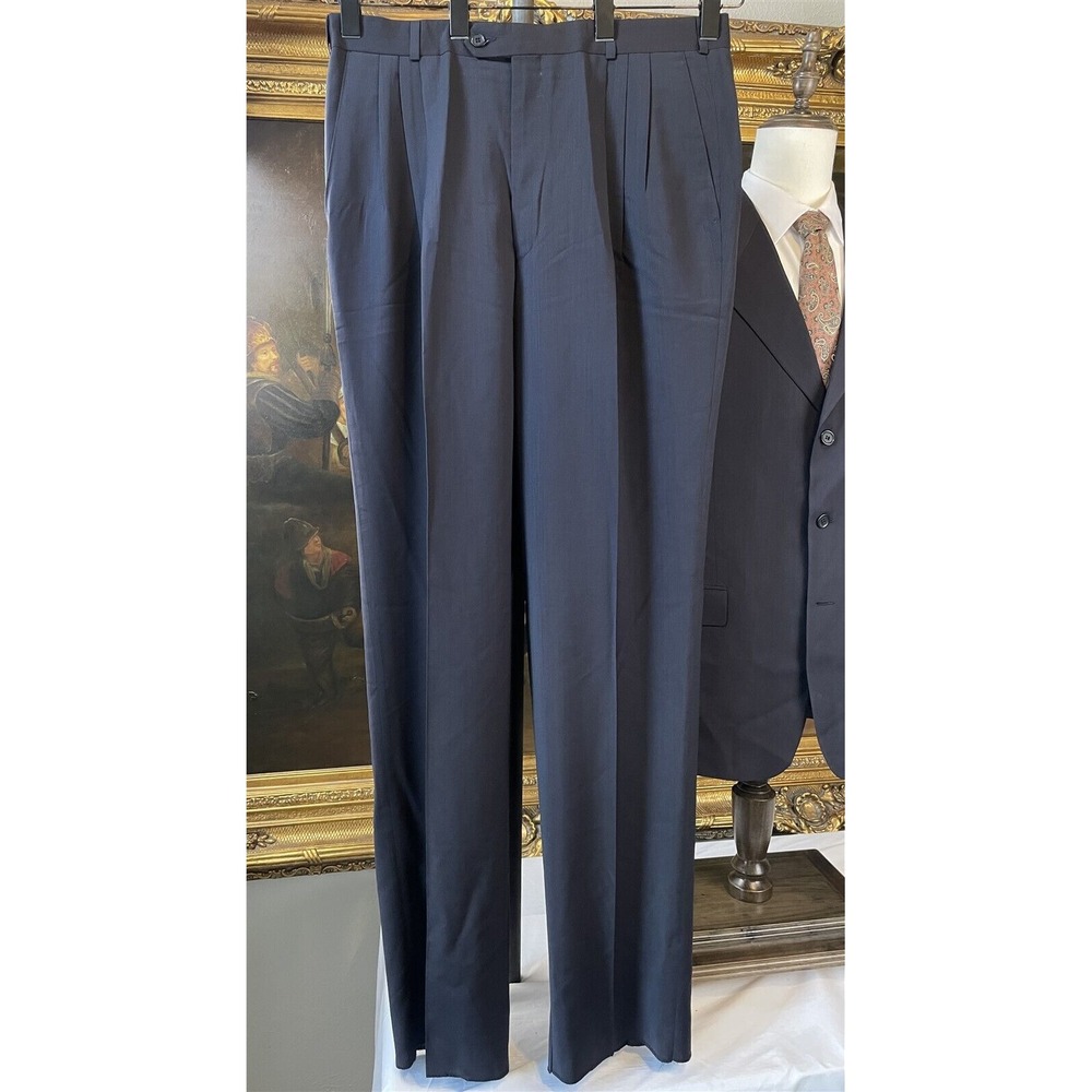 NWT VTG Jean-Paul Germain 44L 2 Piece Black Super 90's Wool 3 Button Suit - Picture 2 of 15